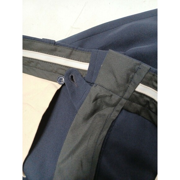 Vtg HPI Signature Collection Dress Pants Mens 38 Regular NavyBlue Undone Hem - Picture 6 of 12